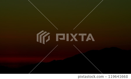 Beautiful And Peaceful Sunrise In Mountains. Landscape Colorful Sky At Sunrise. Timelapse. 119641668