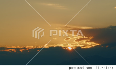 Beautiful Sunrise Over Mountains. Sun Gold Lighting Under Vibrant Colorful Morning Sky In Mountains. Timelapse. Beautiful Sunrise Over Mountains. Sun Gold Lighting Under Vibrant Colorful Morning Sky In Mountains. Timelapse. 119641773