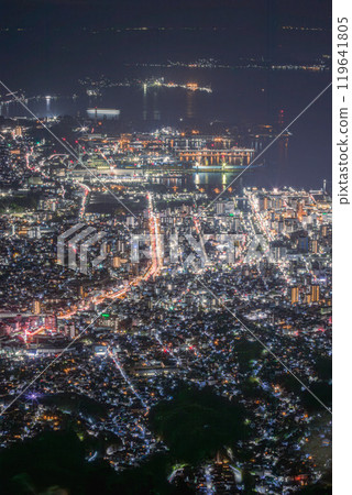 Night view from Haigamine, Kure city Night view from Haigamine, Kure city 119641805