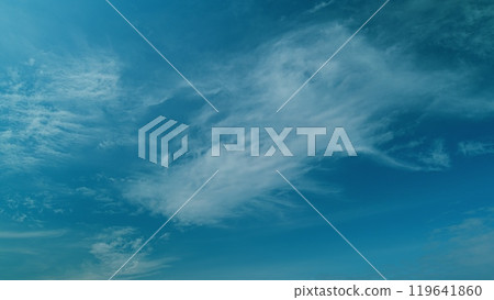 Cloudscape With Various Cloud Types On Background Of Blue Sky. Semi-Transparent Layers On Different Height. 119641860
