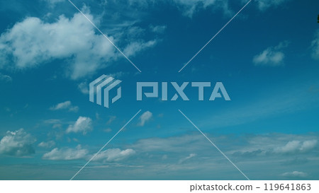 Motions Clouds Puffy Fluffy White Clouds Sky. Potential For Natural Or Climate Projects. Motions Clouds Puffy Fluffy White Clouds Sky. Potential For Natural Or Climate Projects. 119641863