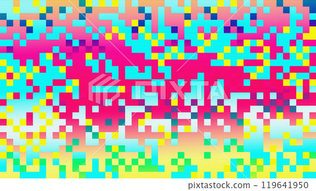 Abstract lo-fi 8-bit, 16-bit pixel noise texture pattern video screen background 119641950