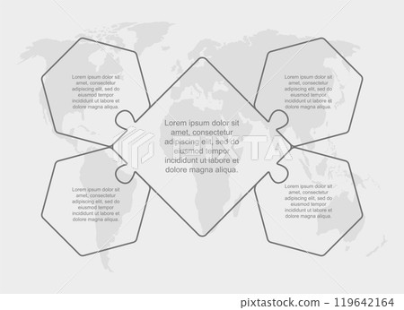 Four option infographic, puzzle template Four option infographic, puzzle template 119642164