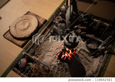 Old house with hearth Old house with hearth 119642561