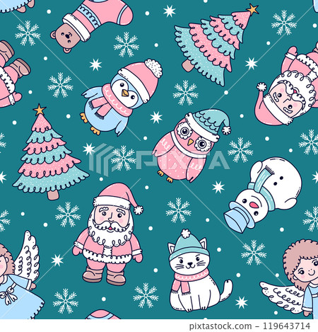 Seamless Christmas pattern Seamless Christmas pattern 119643714