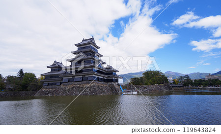 松本城位於長野縣松本市 松本城位於長野縣松本市 119643824