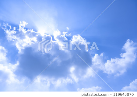 Summer sky sun and clouds Yokohama Summer sky sun and clouds Yokohama 119643870