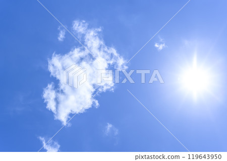 夏天的天空陽光與雲彩橫濱 夏天的天空陽光與雲彩橫濱 119643950