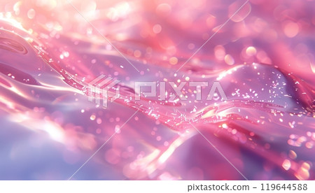 Shiny Pastel Flowing Texture, Glossy Pink Blurred Background with Shine Effect 119644588