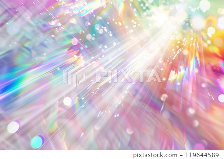 Prism Light Reflection with Rainbow Gradient. Holographic Background 119644589