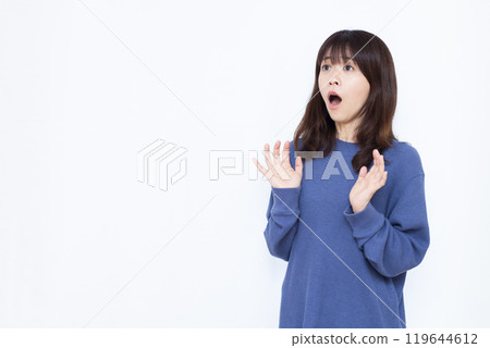 Surprised woman 119644612