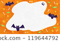 Halloween hand drawn illustration frame 119644792