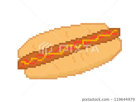 熱狗_像素藝術 119644979