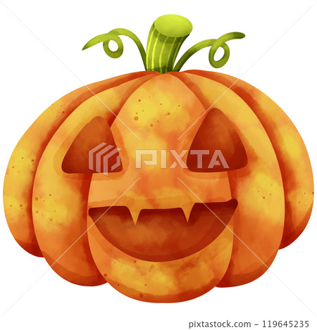 Watercolor painting of a Halloween pumpkin ghost for illustration purposes 3 Watercolor painting of a Halloween pumpkin ghost for illustration purposes 3 119645235
