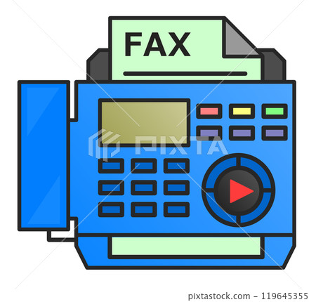 Illustration of a telephone that sends text and faxes Illustration of a telephone that sends text and faxes 119645355
