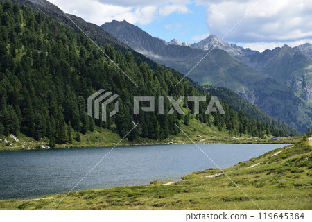 A small lake in the Alps A small lake in the Alps 119645384