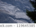 Large slabs of rock in the Dolomites 119645385