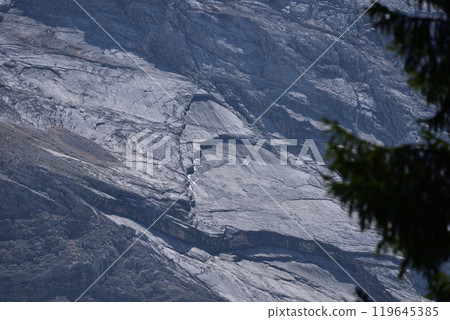 Large slabs of rock in the Dolomites 119645385