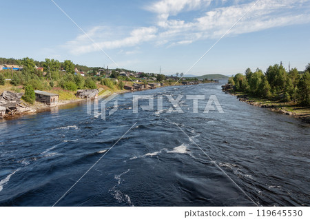 River in north of Russia, summer time River in north of Russia, summer time 119645530