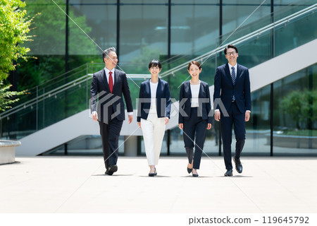 Business person walking outdoors 119645792