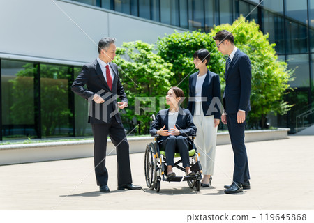 Business wheelchair team 119645868