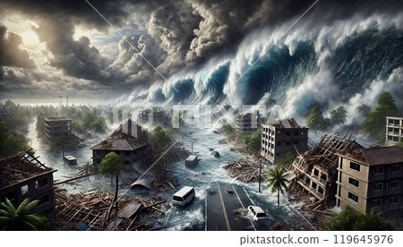 Giant tsunami Giant tsunami 119645976