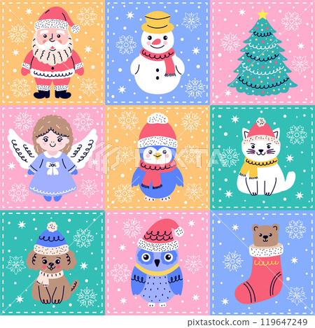 Festive Christmas seamless pattern Festive Christmas seamless pattern 119647249