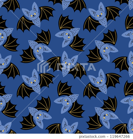 Seamless pattern with bats on 119647266