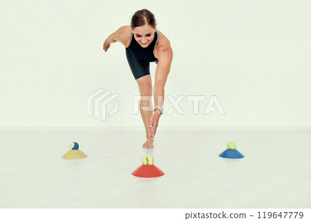 Balance and Coordination Training with Cones. Balance and Coordination Training with Cones. 119647779