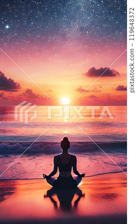 漂浮在海的剪影 119648372