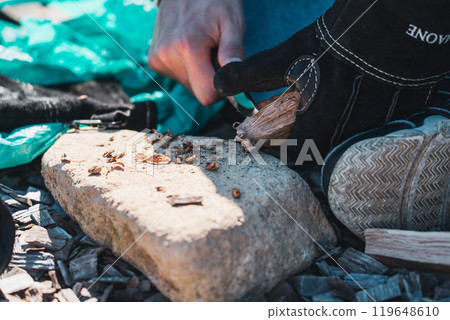 Batoning at camp 119648610