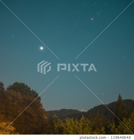 Mountains and the starry sky 119648648