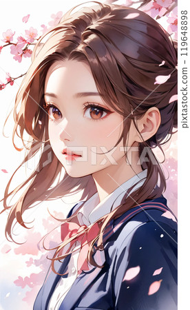 櫻花和高中女生 119648898