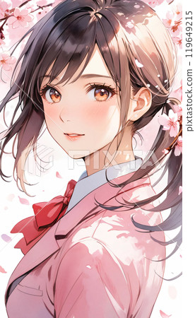 櫻花和高中女生 櫻花和高中女生 119649215