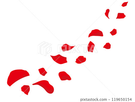 Illustration of falling red petals Illustration of falling red petals 119650154
