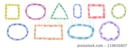 A set of hand-painted watercolor frame decorations A set of hand-painted watercolor frame decorations 119650807