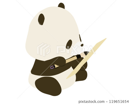 Panda writing haiku Panda writing haiku 119651654