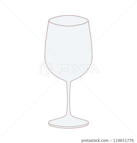 Simple wine glass illustration Simple wine glass illustration 119651776
