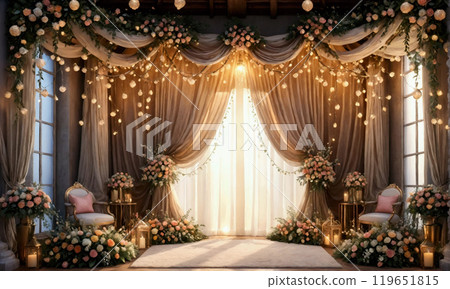 Luxurious wedding venue 119651815