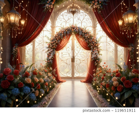 Luxurious wedding venue 119651911