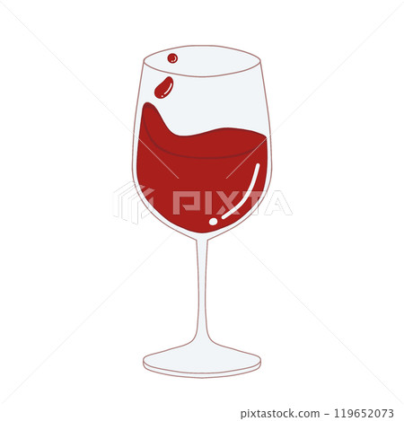 Red wine illustration material swaying 119652073