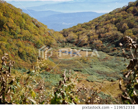 妙高火山口長助池的秋天 妙高火山口長助池的秋天 119652338