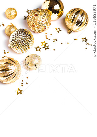 Christmas golden shiny decor 119652971
