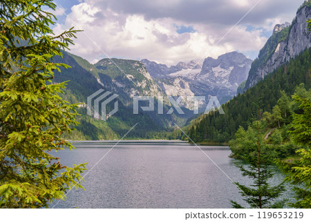 the austrian alps near gosau 119653219