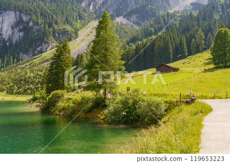 the austrian alps near gosau 119653223