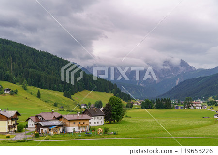 the austrian alps near gosau the austrian alps near gosau 119653226