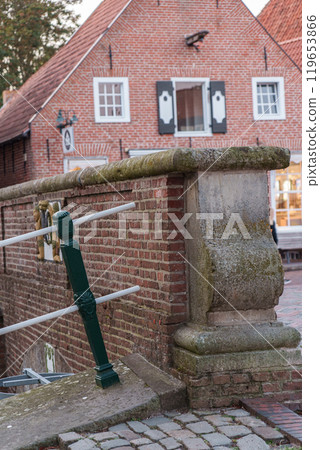 Greetsiel at the north sea coast in germany 119653866