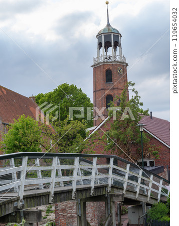 Ditzum at the ems river in germany Ditzum at the ems river in germany 119654032