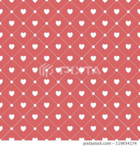 Seamless pattern with hearts, romantic tileable background Seamless pattern with hearts, romantic tileable background 119654174