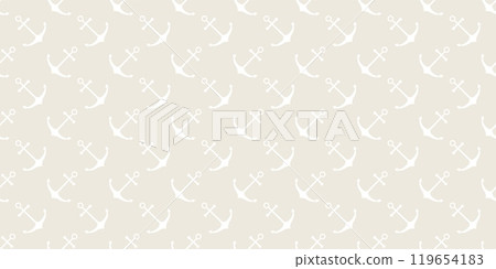 Nautical seamless pattern with ship wheels and anchors 119654183